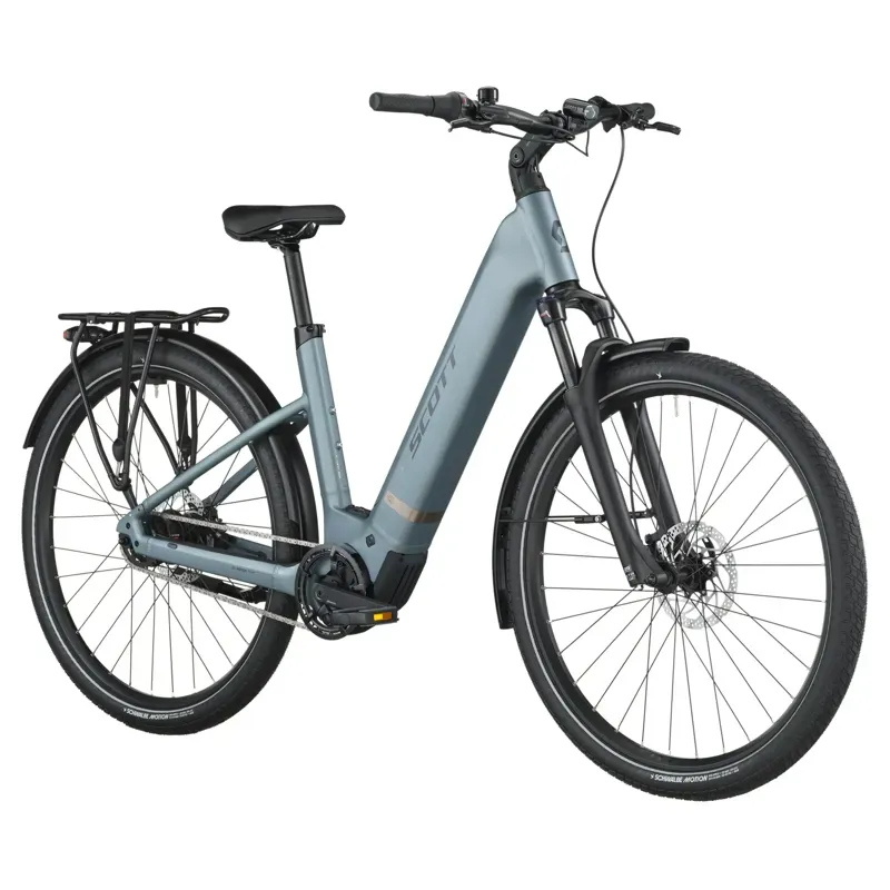 Scott Sub Tour 40 Wave E-Hybrid Bike in Shadow Blue-1