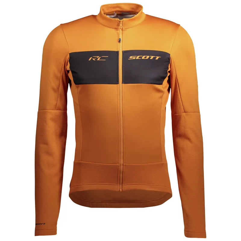 Scott RC Warm Hybrid Men's Windbreaker Jacket in Copper Orange/Black