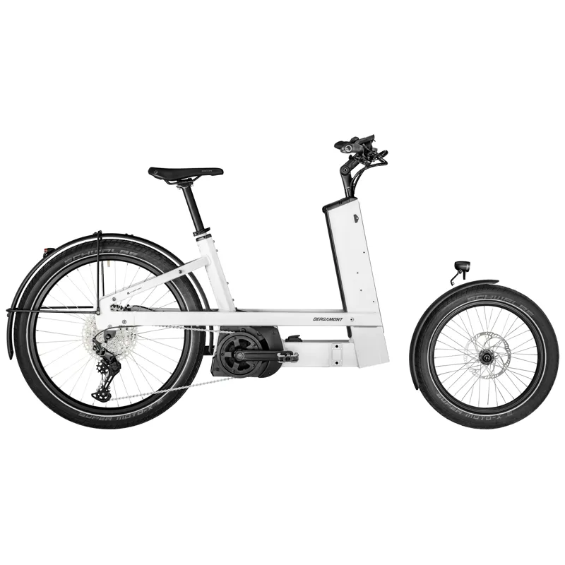 2021 Bergamont E-Cargoville LJ Edition Electric Cargo Bike in White-1