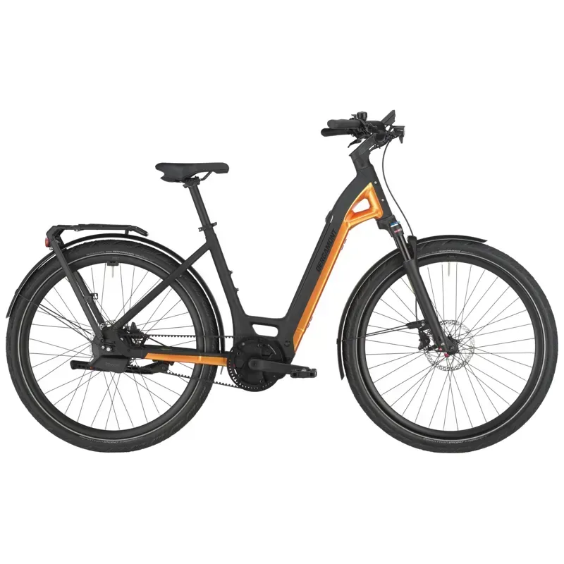 Bergamont E-Ville 10 Belt Electric Bike in Yellow Sunrise
