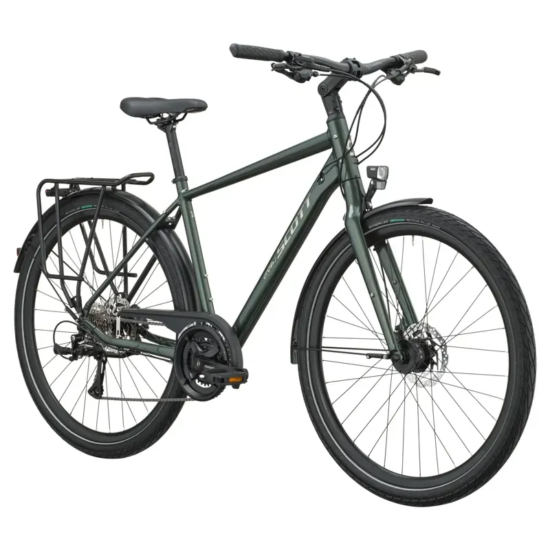 Scott Vitess 25 Hybrid Bike in Kelp Green-1