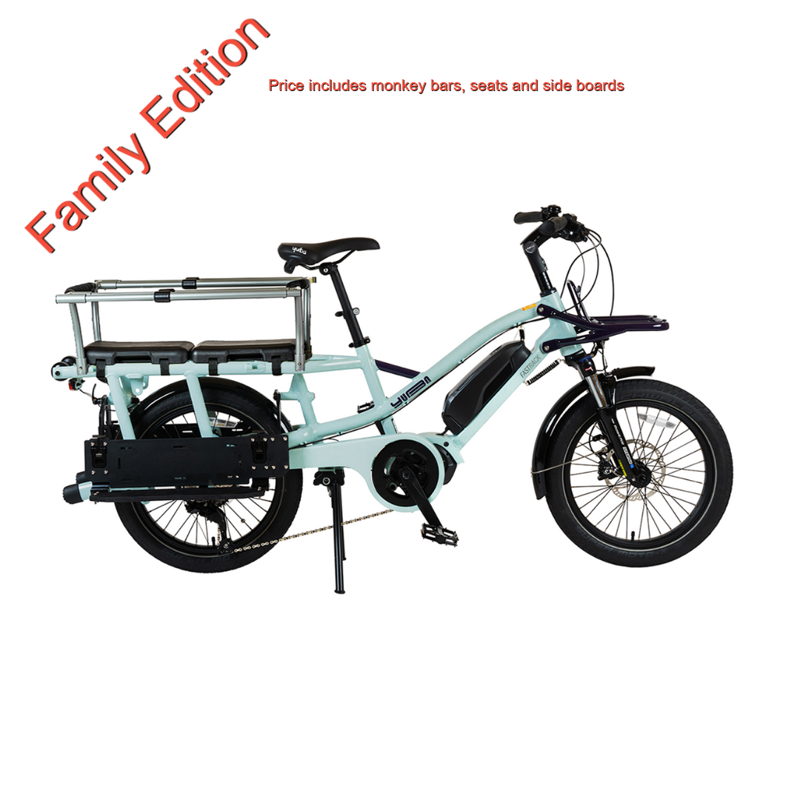 Yuba FastRack Compact Longtail Electric Cargo Bike Blue