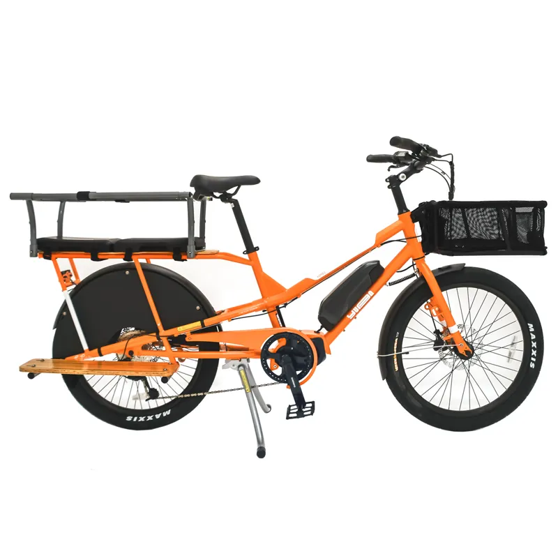 Yuba Kombi E5 Longtail Electric Cargo Bike Orange-1