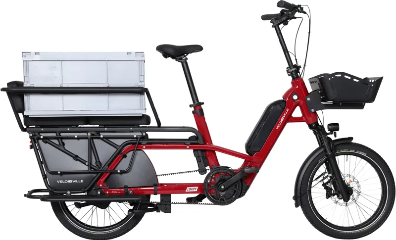 Velo-de-Ville Loady family cargo bike Ice Blue gloss-2