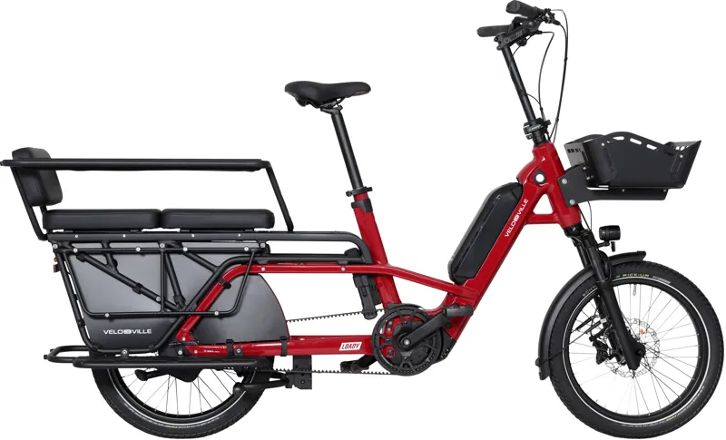 Velo-de-Ville Loady family cargo bike Ice Blue gloss-3