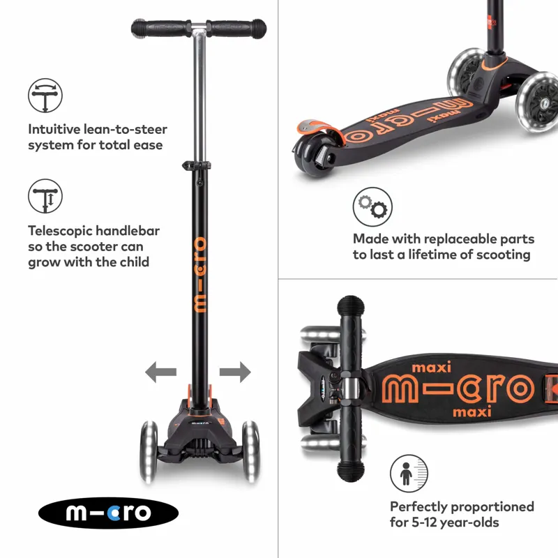 Micro-Scooter Maxi Deluxe LED Black-3
