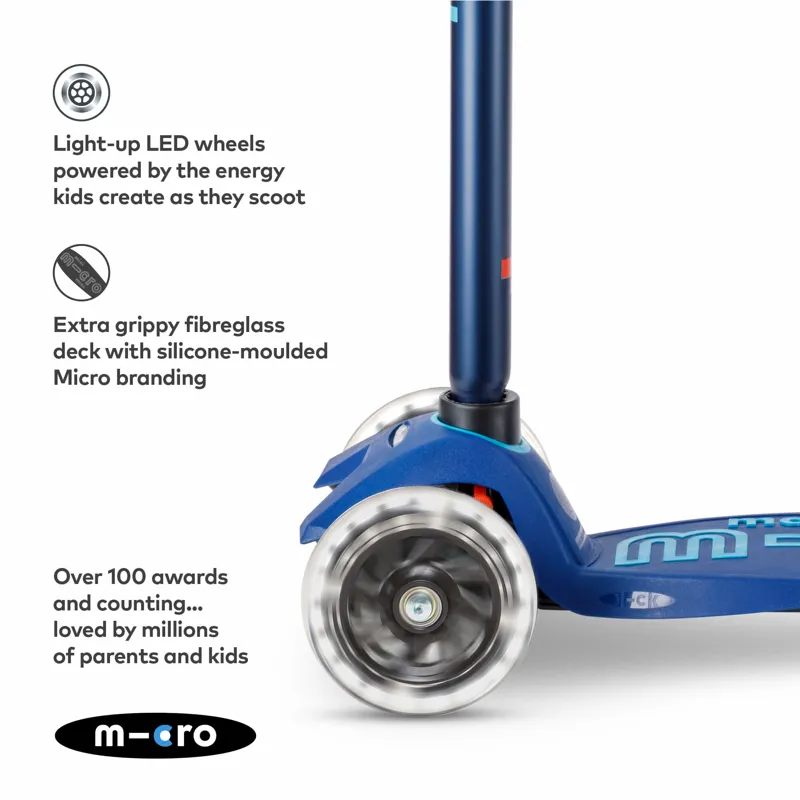 Micro-Scooter Maxi Deluxe LED Navy-3