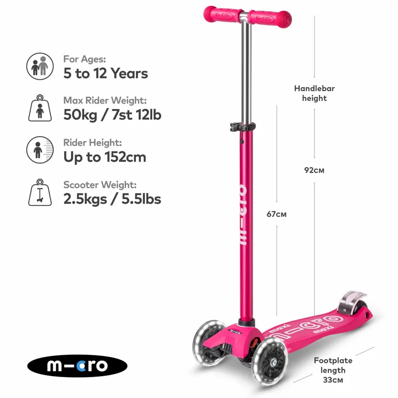 Micro-Scooter Maxi Deluxe LED Pink-1