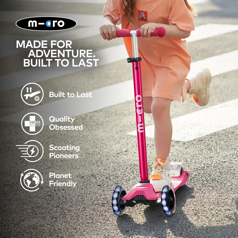 Micro-Scooter Maxi Deluxe LED Pink-4