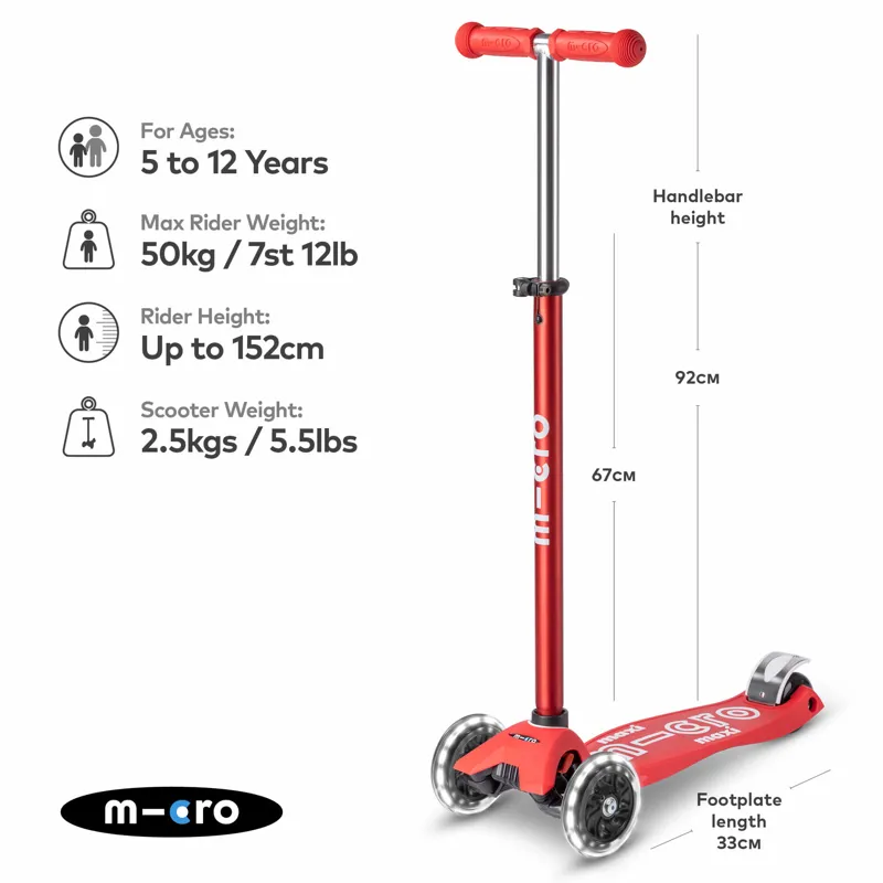 Micro-Scooter Maxi Deluxe LED Red-1