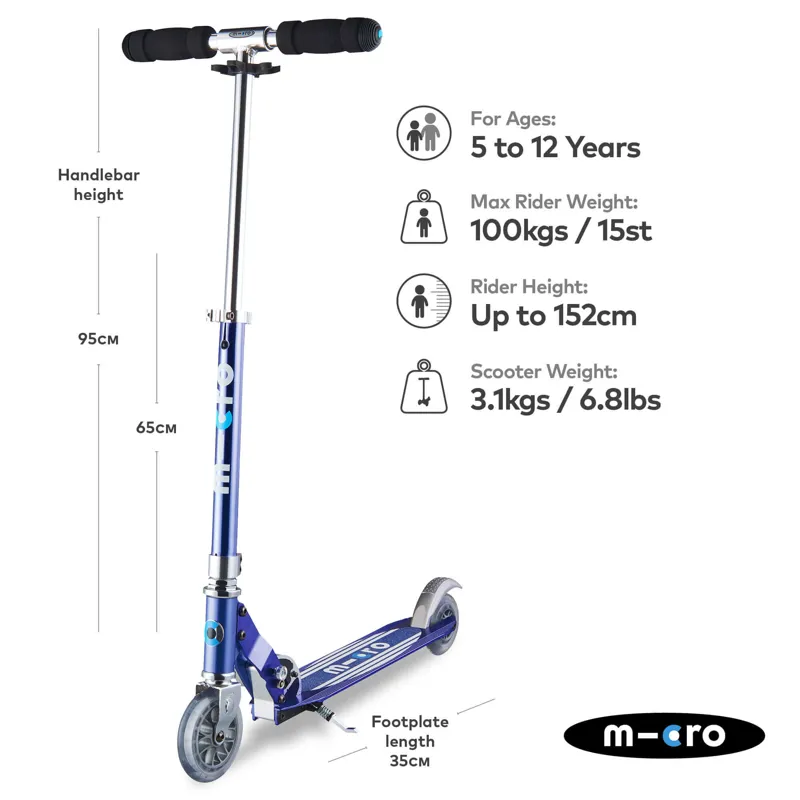 Micro-Scooter Stripe Classic Sprite Blue-1