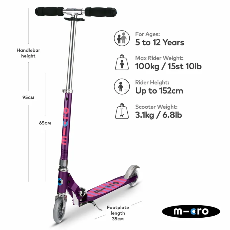 Micro-Scooter Stripe Classic Sprite Purple-1