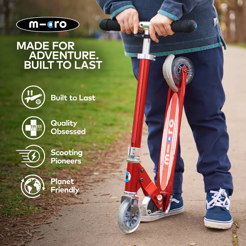 Micro-Scooter Stripe Classic Sprite Red-4