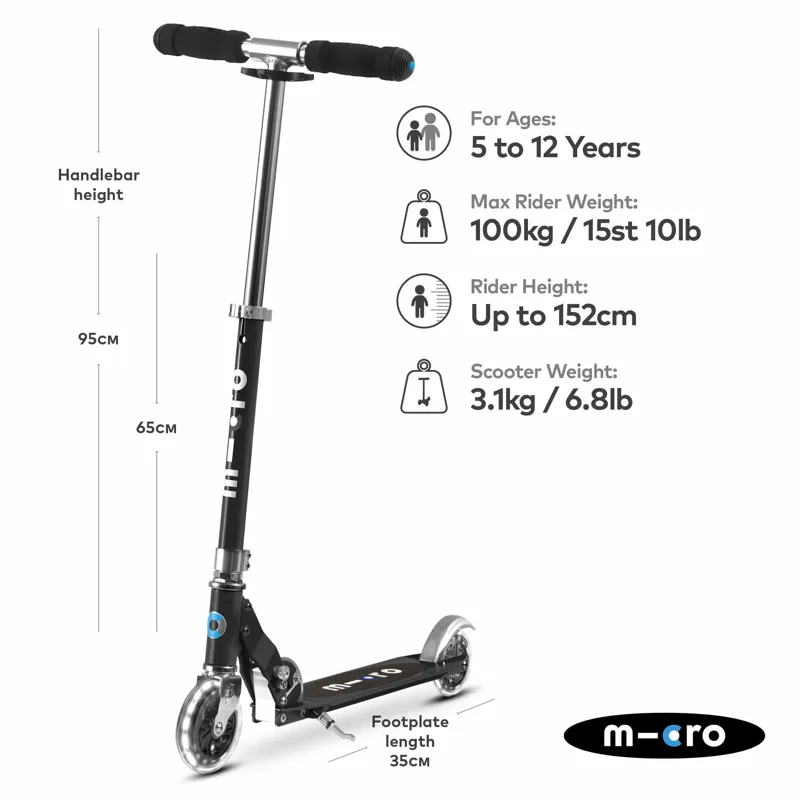 Micro-Scooter Sprite LED Black-1
