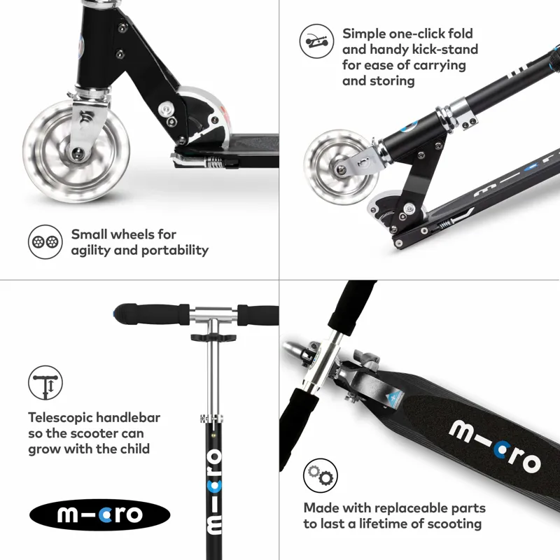 Micro-Scooter Sprite LED Black-3