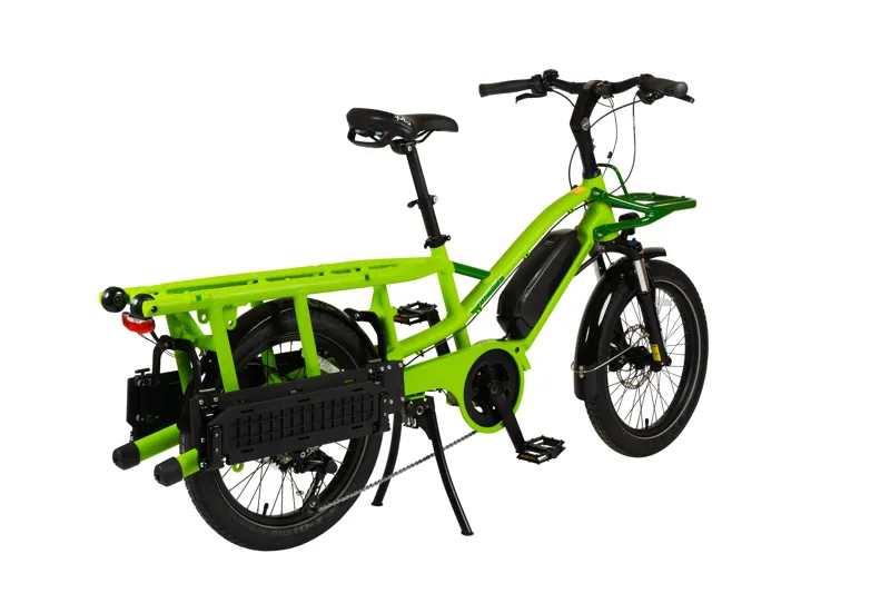 Yuba FastRack Compact Longtail Electric Cargo Bike Green-2