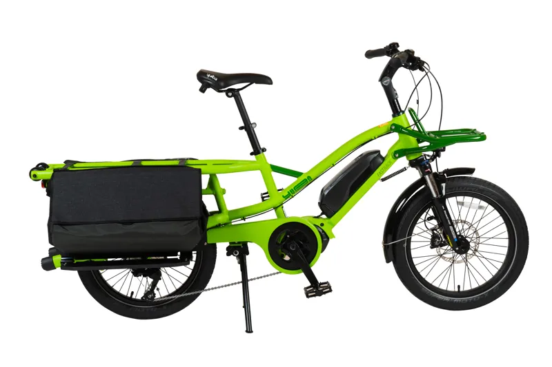 Yuba FastRack Compact Longtail Electric Cargo Bike Green-1