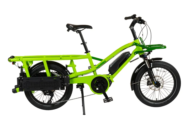 Yuba FastRack Compact Longtail Electric Cargo Bike Green