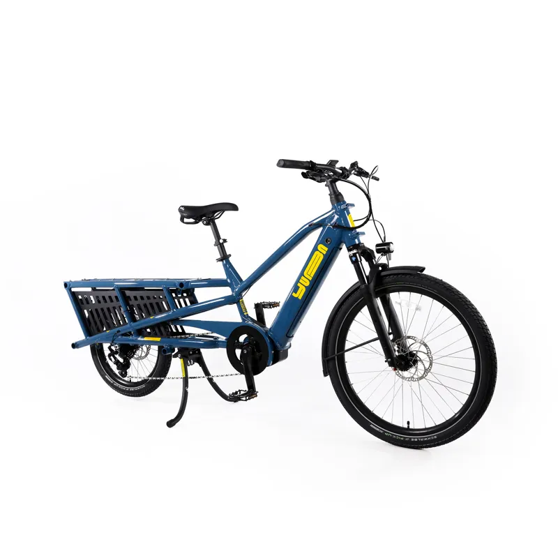 Yuba Spicy Curry Longtail Electric Cargo Bike True Blue-4