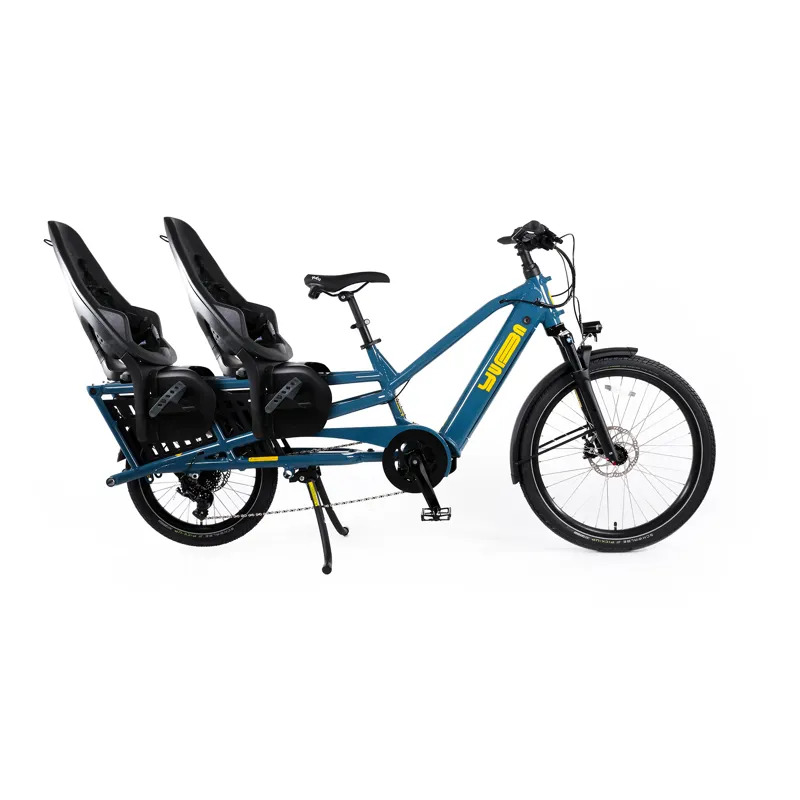 Yuba Spicy Curry Longtail Electric Cargo Bike True Blue-3