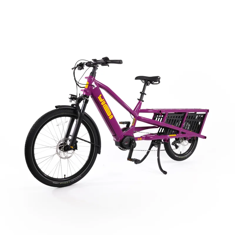 Yuba Spicy Curry Longtail Electric Cargo Bike Very Berry-2