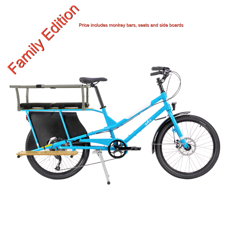 YUBA Kombi cargo bike blue Family Edition